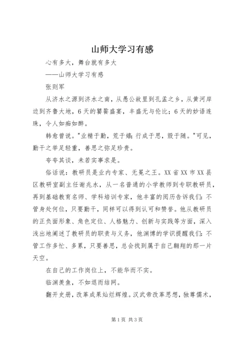 山师大学习有感.docx