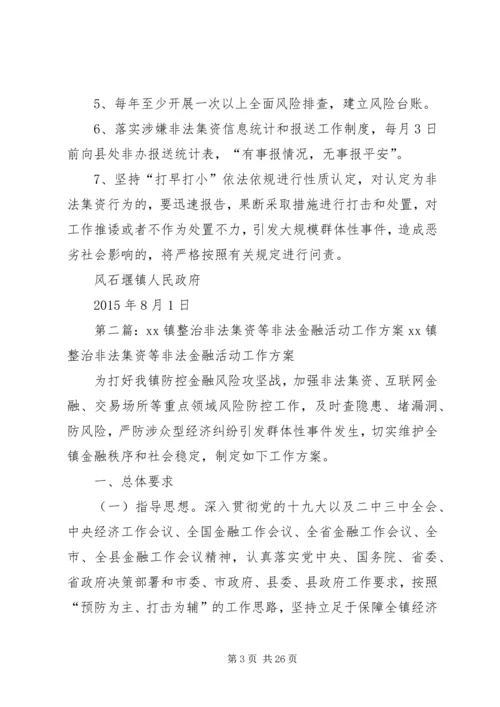 风石堰镇开展非法集资问题专项整治活动工作方案.docx