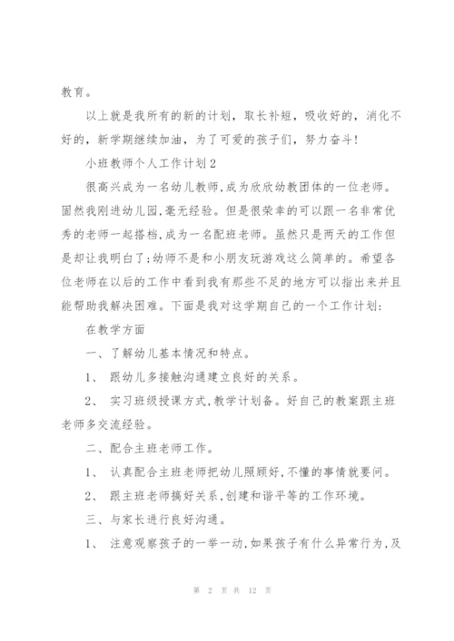 小班教师个人工作计划通用5篇.docx