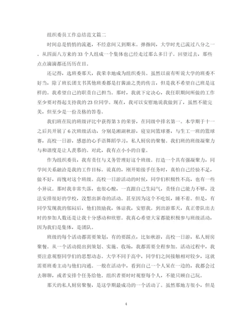 精编之组织委员工作总结范文.docx
