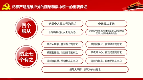 微党课军民融合维护核心听党指挥PPT模板