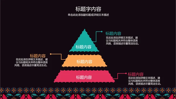 古典传统民族风格民族花纹图案PPT模板