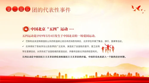 共青团建团101周年团史团课PPT课件五四青年节