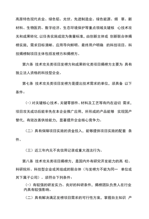 云南省科技揭榜制项目资金管理办法.docx