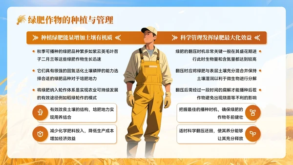 黄色插画风秋分农事农业培训PPT模板