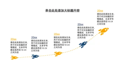简约通用5项时间轴单页PPT模板