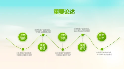 蓝色清新法治讲座进校园宣传PPT