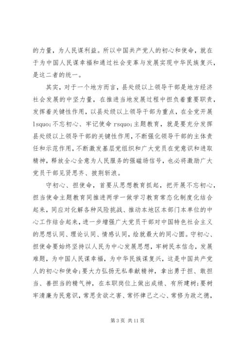 最新党员学习不忘初心牢记使命主题教育范文5篇.docx