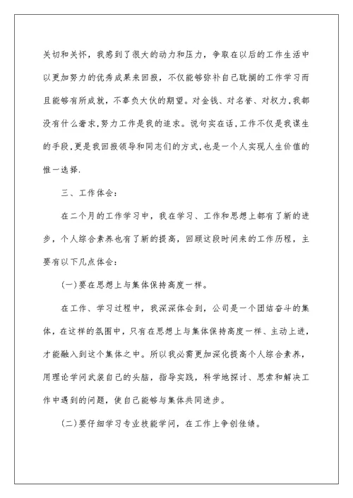 2022申请转正工作总结通用版