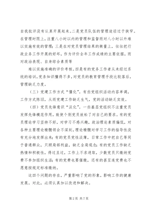 当前基层党建工作存在的问题及建议 (3).docx