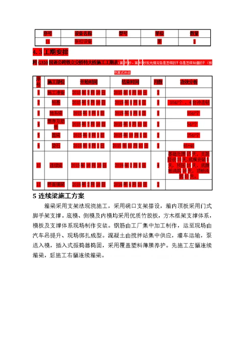 G320国道公跨铁立交桥连续梁施工方案doc 42页