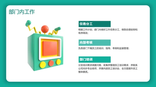 绿色3D风年末述职工作汇报PPT模板