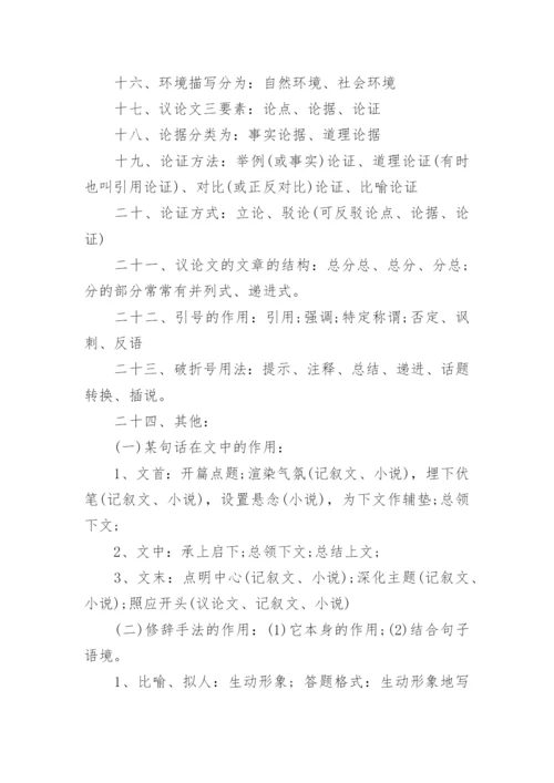 初中语文知识点总结归纳.docx