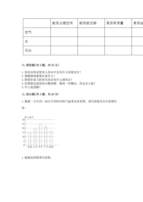 教科版三年级上册科学期末测试卷精品（网校专用）.docx