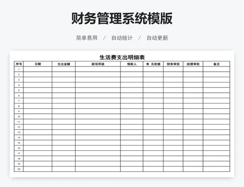 财务管理系统模版