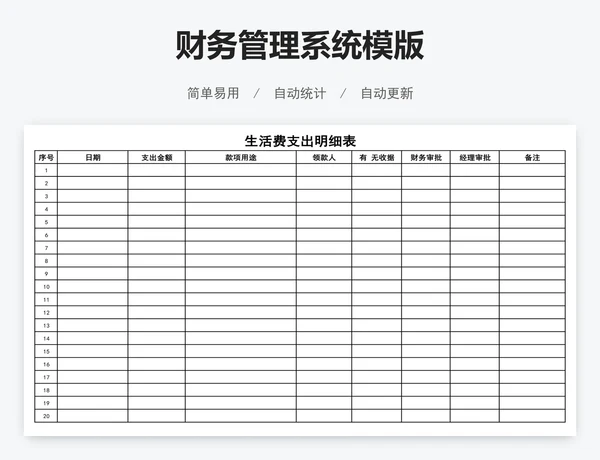 财务管理系统模版