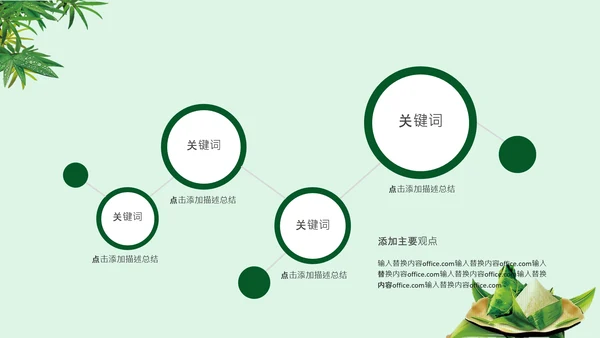 绿决端午节习俗介绍活动通用PPT模板