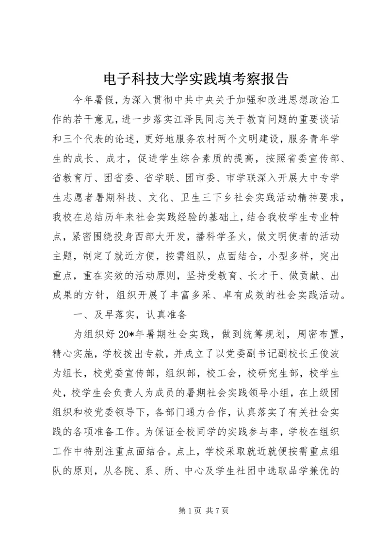 电子科技大学实践填考察报告.docx