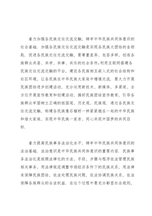 筑牢中华民族共同体意识发言稿.docx