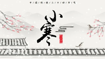 小寒冬天通用PPT模板