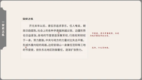 初中历史安史之乱与唐朝衰亡通用PPT模板