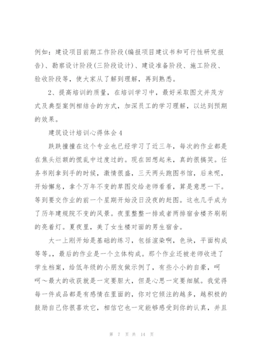 建筑设计培训心得体会5篇.docx