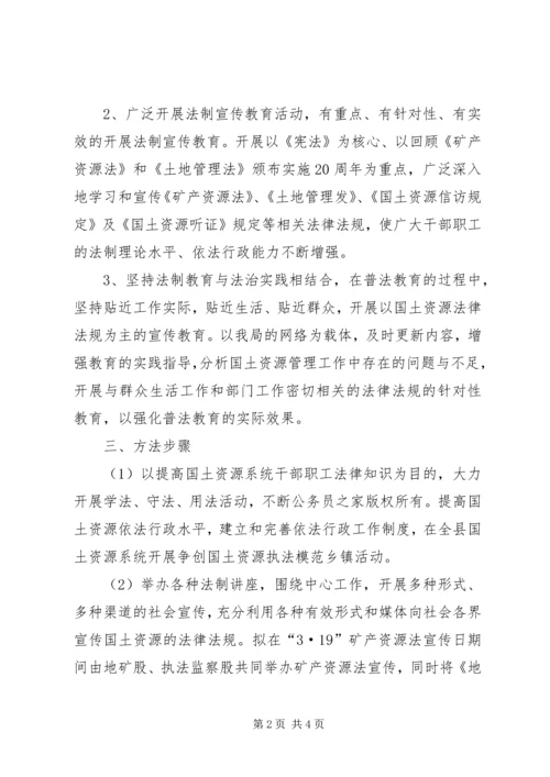 年县国土局普法依法治理工作计划 (2).docx