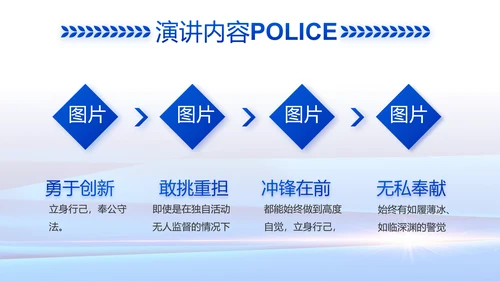 蓝色大气公安警察工作总结汇报动态PPT