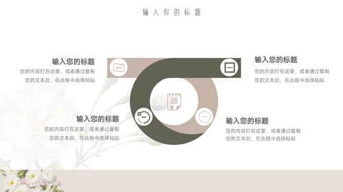 黄色植物小清新工作汇报PPT模板