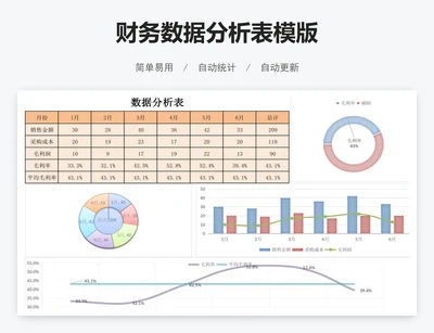 财务数据分析表模版