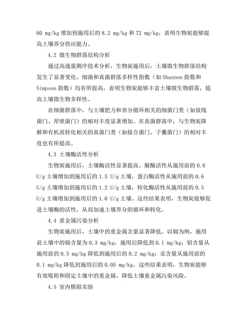 生物炭对土壤质量改善的研究