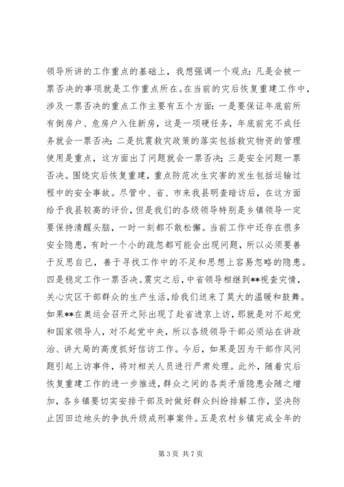 县领导灾后恢复重建现场会讲话.docx