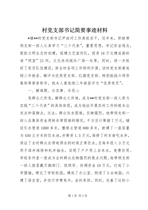 村党支部书记简要事迹材料 (4).docx