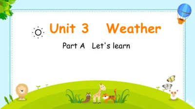 Unit 3 Weather Part A Let's learn 课件(共39张PPT)