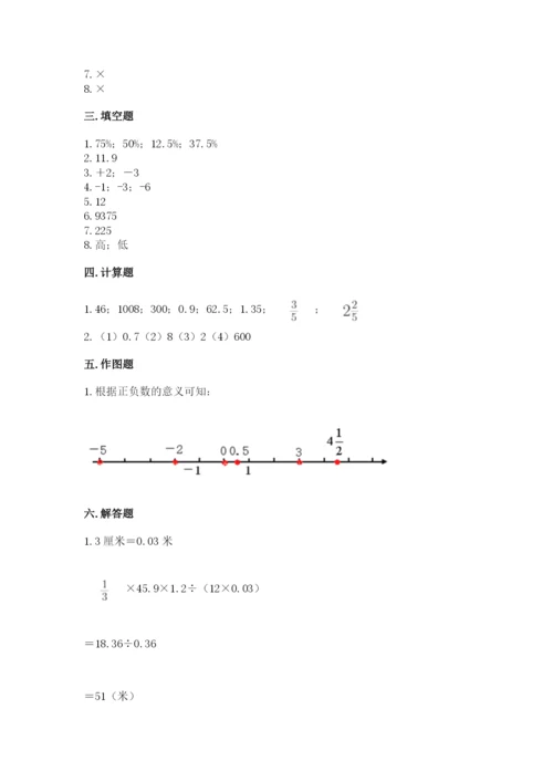 六年级下册数学期末测试卷附完整答案【易错题】.docx