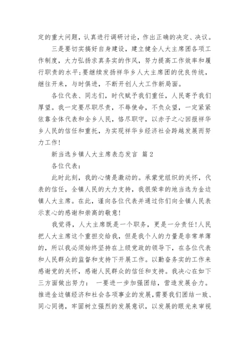 新当选乡镇人大主席表态发言.docx