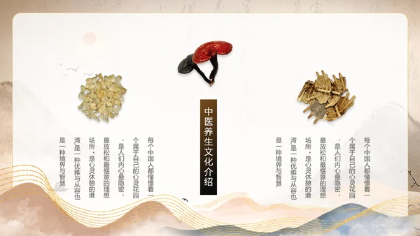 鎏金风中国风中医养生文化中医药材介绍PPT模板