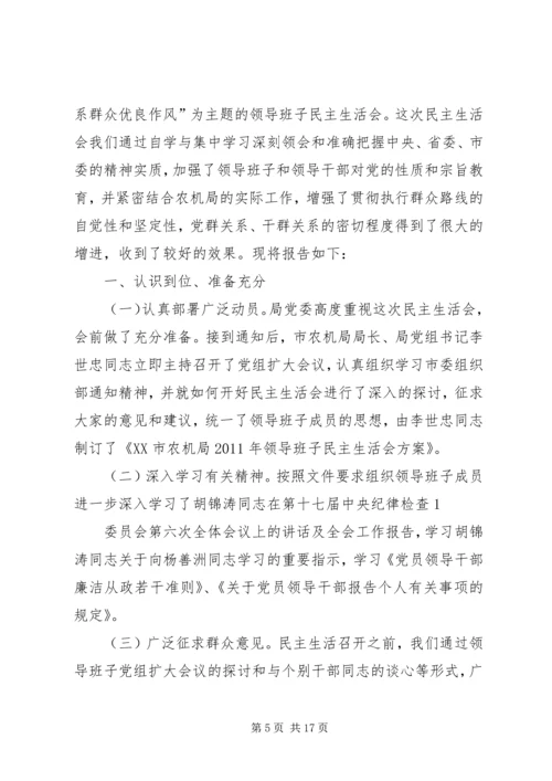 民主生活会专题报告 (3).docx