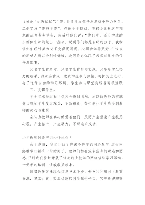 小学教师网络培训心得体会.docx