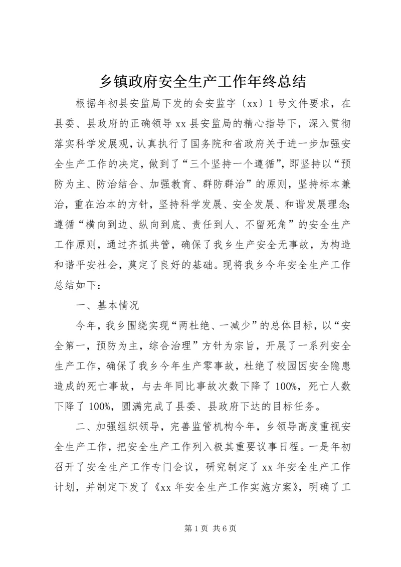 乡镇政府安全生产工作年终总结.docx