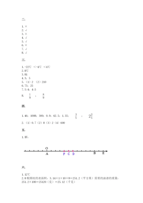 小学毕业班数学检测卷及答案【有一套】.docx