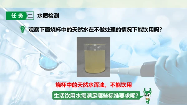跨学科实践活动3  水质检测及自制净水器课件(共23张PPT内嵌视频)