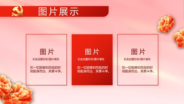 红色大气党建党支部年终述职报告PT
