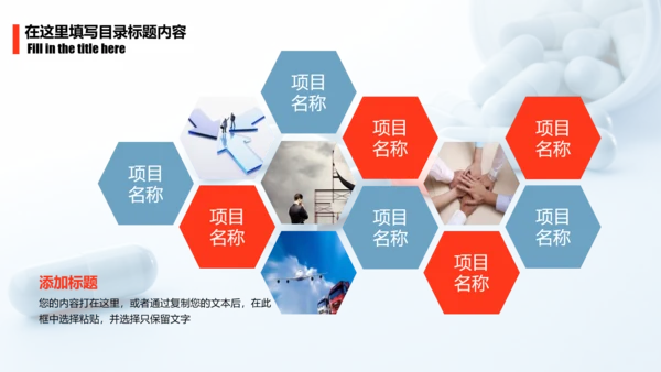 简约医疗药丸工作报告PPT