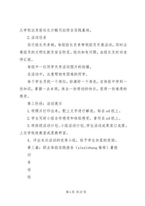 职业体验课外实践方案.docx