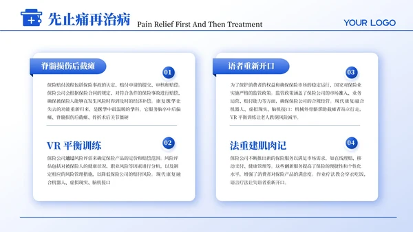 蓝色商务风医疗临床实验报告PPT模板