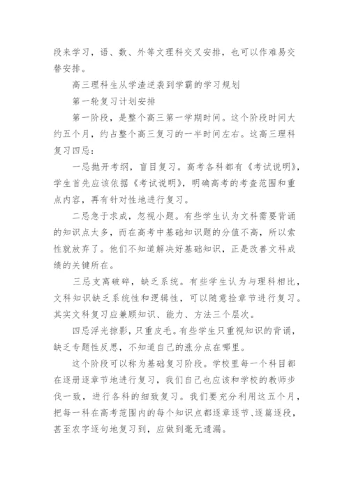 高中理科生逆袭学习计划表.docx