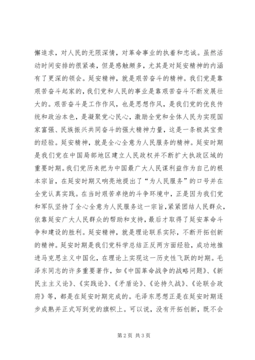 学习延安精神心得体会.docx