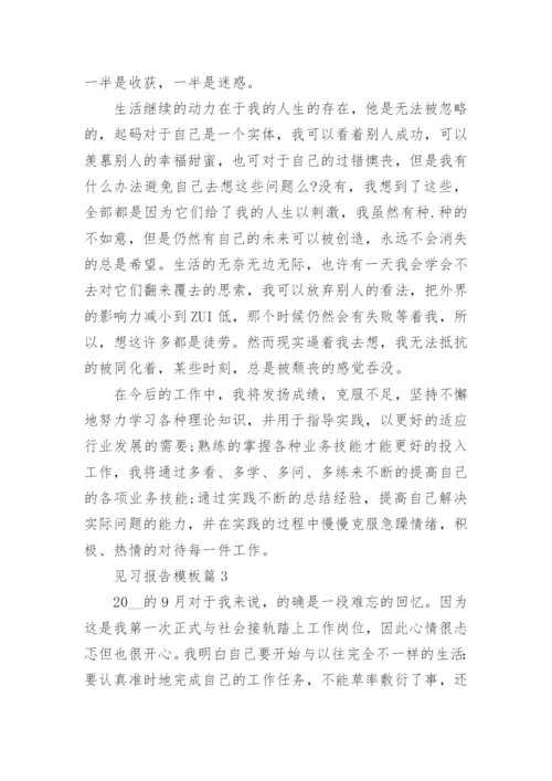 见习报告模板范文11篇_实习报告.docx