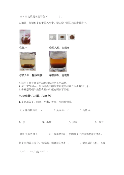 教科版一年级下册科学期末测试卷【研优卷】.docx